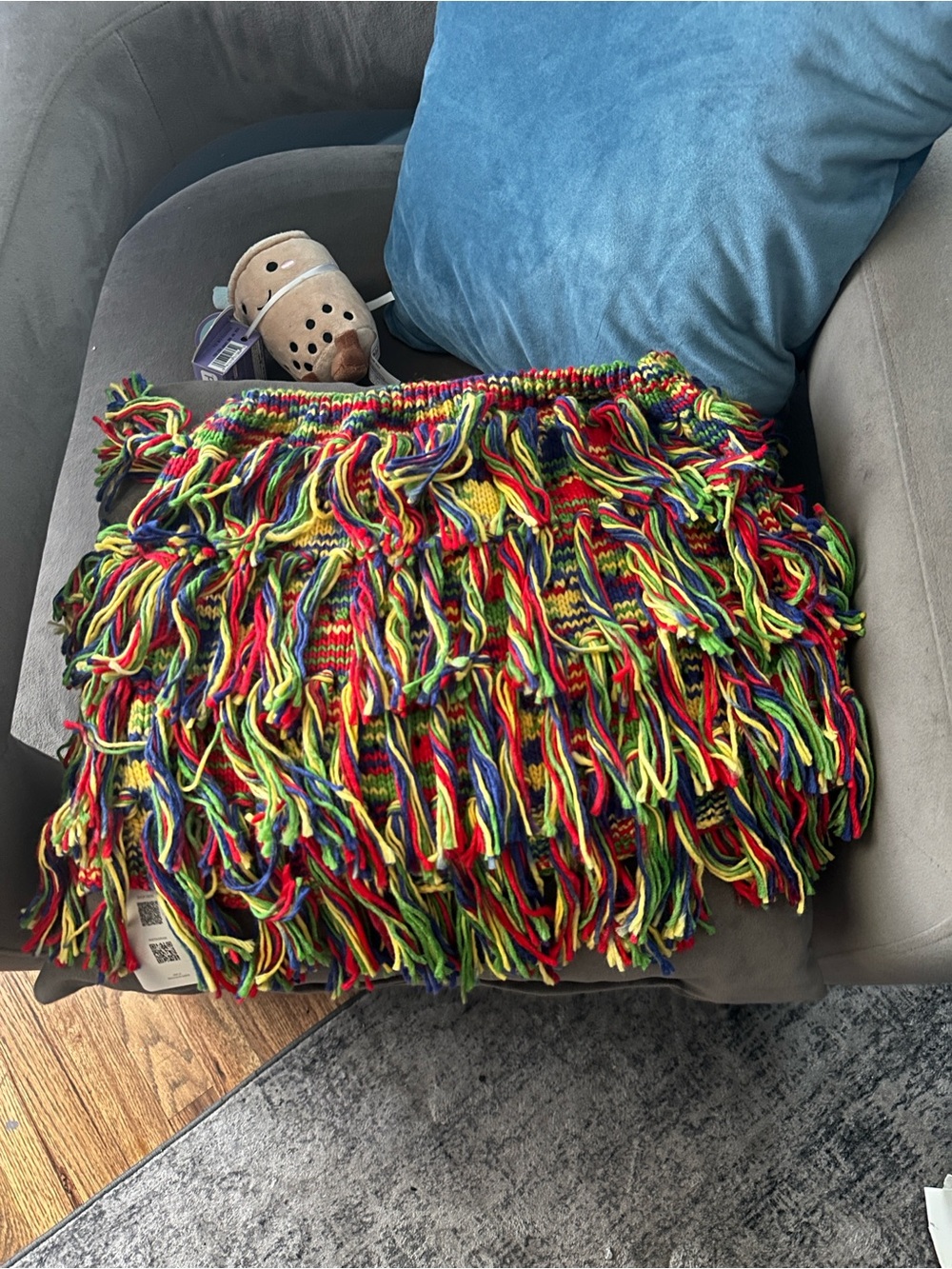 Multicolor Fringe Mini Skirt - Bold Festival Style